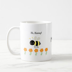 Mug Don d'abeilles au miel pour femme/mari Nom personn