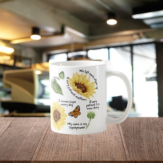 Mug Don d'autonomisation des tournesols, autosoins pos