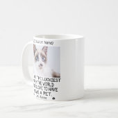 Mug don de chat amusant, photo et nom du chat personna (Devant gauche)