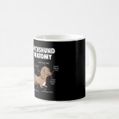 Mug Don de chien | Anatomie Dachshund Funny Weiner (Devant droit)
