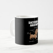Mug Don de chien | Anatomie Dachshund Funny Weiner (Devant gauche)