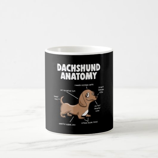 Mug Don de chien | Anatomie Dachshund Funny Weiner (Centre)