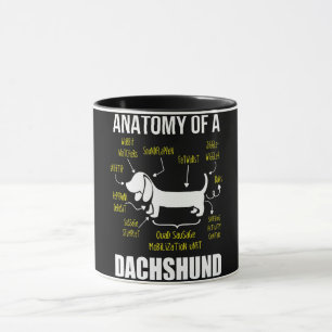 Mug Don de chien Anatomie De Dachshund