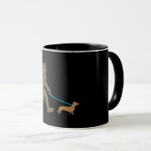Mug Don de chien | Bigfoot Walking Dachshund (Devant droit)