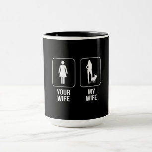 Mug Don de chien Votre Femme - My Wife French Bulldo