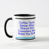 Mug Don de devis de travail positif pour collègue, mot (Gauche)