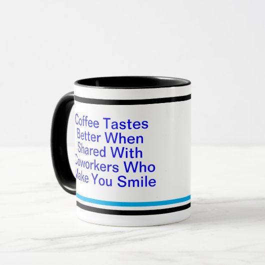 Mug Don de devis de travail positif pour collègue, mot (Devant gauche)