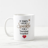 Mug Don de devis Sparkle pour enseignant en soins infi (Gauche)
