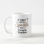 Mug Don de devis Sparkle pour enseignant français (Gauche)