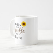 Mug Don de devis Sparkle pour fleuriste (Devant gauche)
