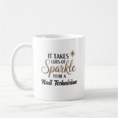 Mug Don de devis Sparkle pour le technicien en ongle (Gauche)