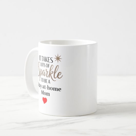 Mug Don de devis Sparkle pour maman au foyer (Devant gauche)