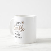 Mug Don de devis Sparkle pour professeur de musique (Devant gauche)