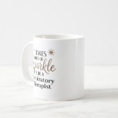 Mug Don de devis Sparkle pour thérapeute respiratoire (Devant gauche)