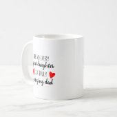 Mug Don de fête des pères de la fille papa Love Citati (Devant gauche)