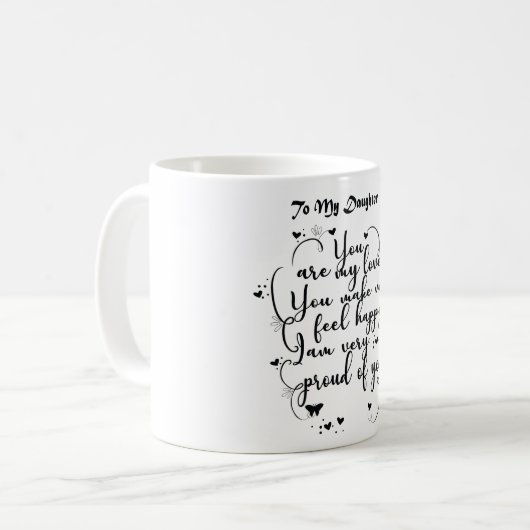 Mug Don de fille - À ma fille (Devant gauche)