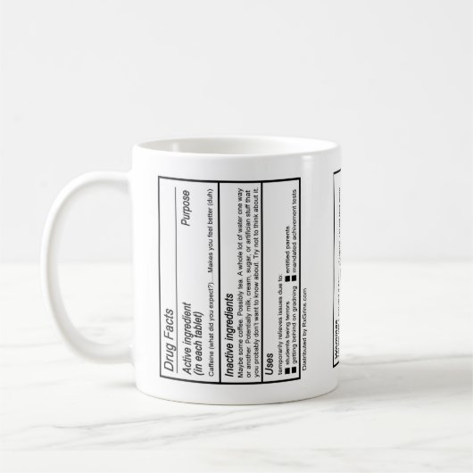 Mug Don de l'enseignant : Boug de café de l'aide (Gauche)