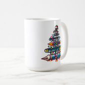 Mug Don de l'enseignant de Noël réfléchi, stylo sapin (Devant droit)