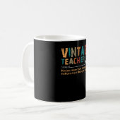 Mug Don de l'enseignant | Enseignant Vintage (Devant gauche)