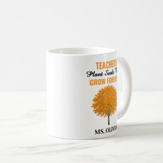 Mug Don de l'enseignant - merci professeur (Devant droit)