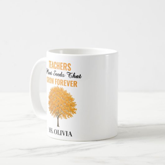 Mug Don de l'enseignant - merci professeur (Devant gauche)