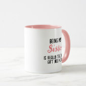 Mug Don de Soeur Gift de Soeur Gift de Frère (Devant droit)