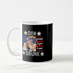 Mug Don ivre patriotique vintage 4 juillet drapeau drô