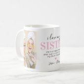 Mug Don photo Soeur 2 | Citation de soeurs roses (Devant gauche)