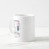 Mug Don spécial pour votre fille à ma fille (Devant gauche)