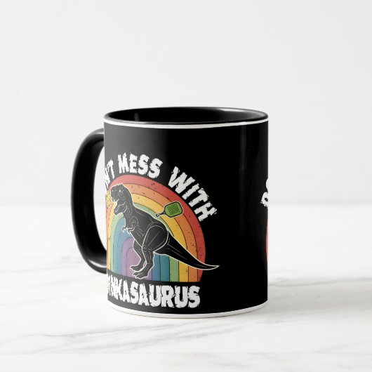 Mug Don’t Mess With Dinkasaurus Pickleball (Devant gauche)