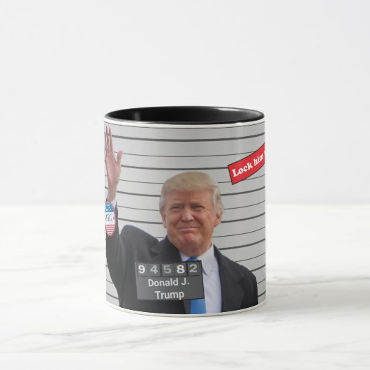 Mug Donald J. Trump Satirique Police Mugshot Fun (Centre)