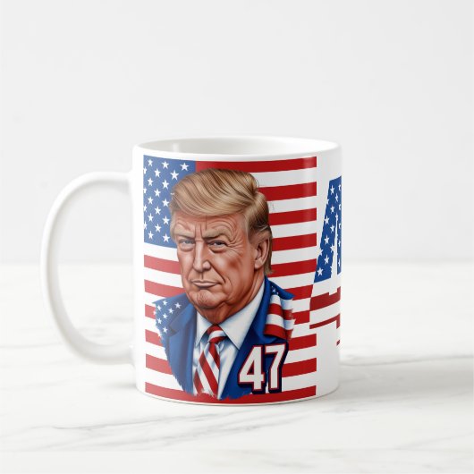 Mug Donald Trump 2024 Lauréat du 47e anniversaire de l (Gauche)