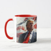 Mug Donald Trump 2024 Peinture à l'huile héroïque styl (Gauche)