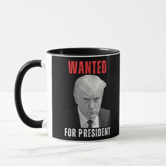 Mug Donald Trump 2024 Recherché pour le président (Gauche)