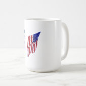 Mug Donald Trump American Flag Pop Art (Devant droit)