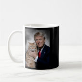 Mug Donald Trump Et Cat Drôle Trump Et Chat (Gauche)