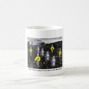 Mug Donald Trump fend vers le bas sur tous les