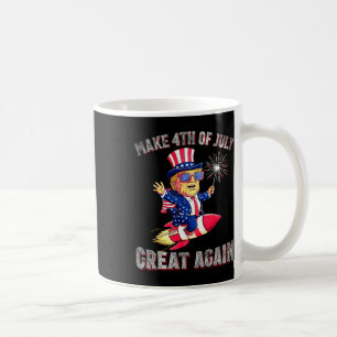 Mug Donald Trump Feu d'artifice patriotique rend le 4