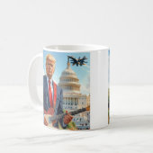 Mug Donald Trump jouant de la guitare électrique Capit (Devant gauche)