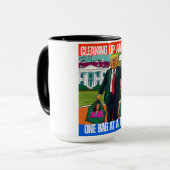 MUG DONALD TRUMP - NETTOYER L'AMÉRIQUE, UN SAC PAR FOI (Devant gauche)