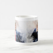 Mug Donald Trump pointant le portrait aquarelle (Centre)