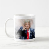 Mug Donald Trump pointant le portrait aquarelle (Gauche)