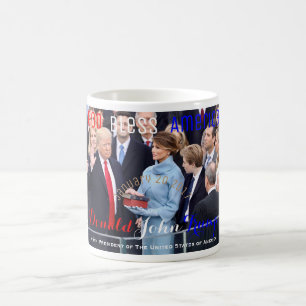 Mug Donald Trump prenant le son serment d'entrée en