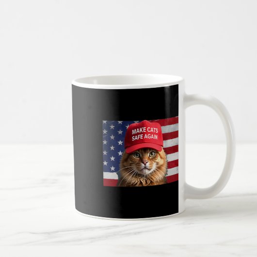 Mug Donald Trump Rendre les chats en sécurité Casquett (Droite)