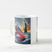 Mug Donald Trump sur le feu d'artifice Jetski Statue d (Devant gauche)