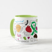 Mug Donateur d'organe de transplantation lunaire (Devant gauche)