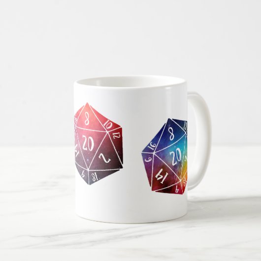Mug Donjons et dragons, D20 (Devant droit)