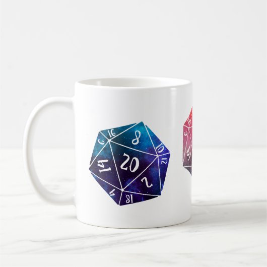 Mug Donjons et dragons, D20 (Gauche)