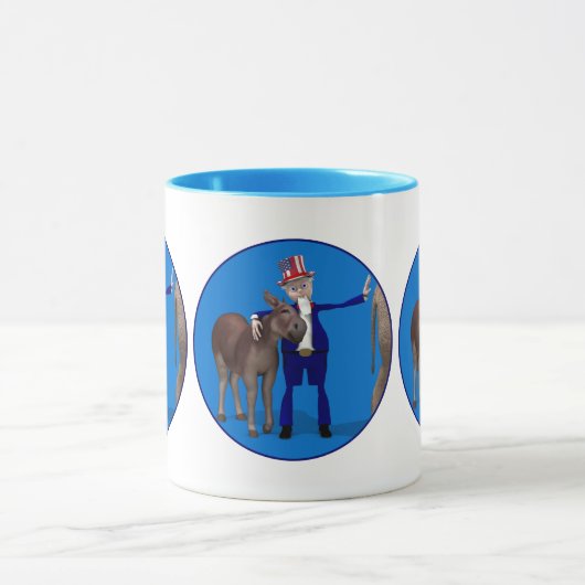 Mug Donkey Lover Oncle Sam (Centre)