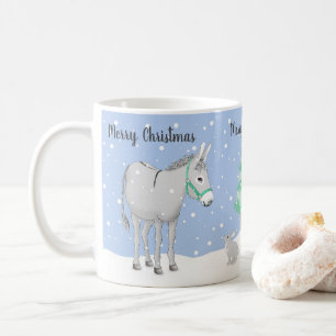 Mug Donkey Rabbit neige Musique de Noël